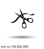 Ceremony ribbon cut icon. White background with shadow design. Vector illustration. Стоковая иллюстрация, агентство Ingram Publishing / Фотобанк Лори
