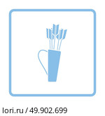 Quiver with arrows icon. Blue frame design. Vector illustration. Стоковая иллюстрация, агентство Ingram Publishing / Фотобанк Лори