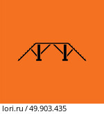 Dog training bench icon. Orange background with black. Vector illustration. Стоковая иллюстрация, агентство Ingram Publishing / Фотобанк Лори