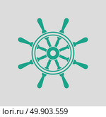 Icon of  steering wheel . Gray background with green. Vector illustration. Стоковая иллюстрация, агентство Ingram Publishing / Фотобанк Лори