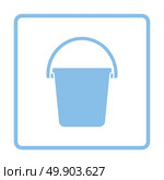 Icon of bucket. Blue frame design. Vector illustration. Стоковая иллюстрация, агентство Ingram Publishing / Фотобанк Лори