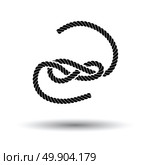Knoted rope  icon. White background with shadow design. Vector illustration. Стоковая иллюстрация, агентство Ingram Publishing / Фотобанк Лори