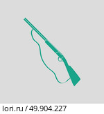 Hunting gun icon. Gray background with green. Vector illustration. Стоковая иллюстрация, агентство Ingram Publishing / Фотобанк Лори
