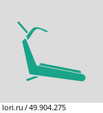 Treadmill icon. Gray background with green. Vector illustration. Стоковая иллюстрация, агентство Ingram Publishing / Фотобанк Лори