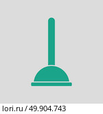 Plunger icon. Gray background with green. Vector illustration. Стоковая иллюстрация, агентство Ingram Publishing / Фотобанк Лори