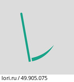 Scythe icon. Gray background with green. Vector illustration. Стоковая иллюстрация, агентство Ingram Publishing / Фотобанк Лори