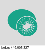 Kiwi icon. Gray background with green. Vector illustration. Стоковая иллюстрация, агентство Ingram Publishing / Фотобанк Лори