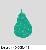 Pear icon. Gray background with green. Vector illustration. Стоковая иллюстрация, агентство Ingram Publishing / Фотобанк Лори