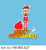 santa claus christmas skinny dad. santa claus christmas skinny dad theme vector illustration. Стоковая иллюстрация, агентство Ingram Publishing / Фотобанк Лори