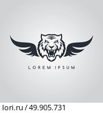 tiger aviator symbol logo logotype theme. tiger aviator symbol logo logotype theme vector illustration. Стоковая иллюстрация, агентство Ingram Publishing / Фотобанк Лори