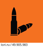 Rifle ammo icon. Orange background with black. Vector illustration. Стоковая иллюстрация, агентство Ingram Publishing / Фотобанк Лори
