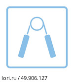 Hands expander icon. Blue frame design. Vector illustration. Стоковая иллюстрация, агентство Ingram Publishing / Фотобанк Лори