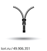 Sewing zip line icon. White background with shadow design. Vector illustration. Стоковая иллюстрация, агентство Ingram Publishing / Фотобанк Лори