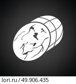 Ham icon. Black background with white. Vector illustration. Стоковая иллюстрация, агентство Ingram Publishing / Фотобанк Лори