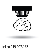 Smoke sensor icon. White background with shadow design. Vector illustration. Стоковая иллюстрация, агентство Ingram Publishing / Фотобанк Лори