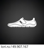 Moccasin icon. Black background with white. Vector illustration. Стоковая иллюстрация, агентство Ingram Publishing / Фотобанк Лори