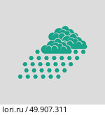 Hail icon. Gray background with green. Vector illustration. Стоковая иллюстрация, агентство Ingram Publishing / Фотобанк Лори