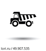 Icon of tipper. White background with shadow design. Vector illustration. Стоковая иллюстрация, агентство Ingram Publishing / Фотобанк Лори