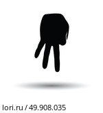 Baseball catcher gesture icon. White background with shadow design. Vector illustration. Стоковая иллюстрация, агентство Ingram Publishing / Фотобанк Лори
