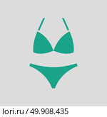Bikini icon. Gray background with green. Vector illustration. Стоковая иллюстрация, агентство Ingram Publishing / Фотобанк Лори