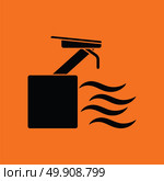 Diving stand icon. Orange background with black. Vector illustration. Стоковая иллюстрация, агентство Ingram Publishing / Фотобанк Лори