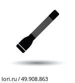Police flashlight icon. White background with shadow design. Vector illustration. Стоковая иллюстрация, агентство Ingram Publishing / Фотобанк Лори