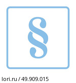 Paragraph symbol icon. Blue frame design. Vector illustration. Стоковая иллюстрация, агентство Ingram Publishing / Фотобанк Лори