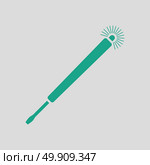 Electricity test screwdriver icon. Gray background with green. Vector illustration. Стоковая иллюстрация, агентство Ingram Publishing / Фотобанк Лори