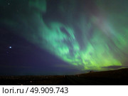 The Northern Light Aurora borealis at Keflavik Reykjavik area  Iceland. Стоковое фото, агентство Ingram Publishing / Фотобанк Лори