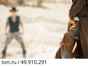 duel between cowboys. affair of honor. Стоковое фото, агентство Ingram Publishing / Фотобанк Лори