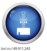 Free-fall ride icon. Glossy button design. Vector illustration. Стоковая иллюстрация, агентство Ingram Publishing / Фотобанк Лори