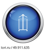 Hanger stand icon. Glossy button design. Vector illustration. Стоковая иллюстрация, агентство Ingram Publishing / Фотобанк Лори
