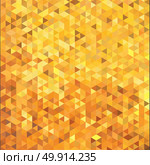 Abstract gold color triangle mosaic, cube tile. vector background wallpaper. Стоковая иллюстрация, агентство Ingram Publishing / Фотобанк Лори