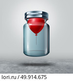 Can not be held down business or life metaphor as a balloon in a closed bottle lifting the glass as a power concept and freedom symbol as a 3D illustration. Стоковое фото, агентство Ingram Publishing / Фотобанк Лори