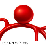 Aneurysm isolated as a medical concept and human anatomy symbol for symptoms and diagnosis of a blood vessel that is bulging into the shape of a balloon as a risk for rupture as a 3D illustration. Стоковое фото, агентство Ingram Publishing / Фотобанк Лори