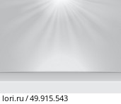 light white studio room background with lighting above, Vector illustration. Стоковая иллюстрация, агентство Ingram Publishing / Фотобанк Лори