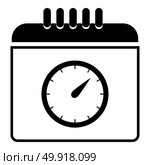 Calendar with a clock icon . Стоковая иллюстрация, агентство Ingram Publishing / Фотобанк Лори