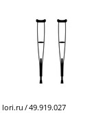 Pair of crutches it is black icon . Simple style .. Pair of crutches it is black icon . Стоковая иллюстрация, агентство Ingram Publishing / Фотобанк Лори