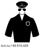 Police black icon . Стоковая иллюстрация, агентство Ingram Publishing / Фотобанк Лори