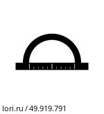 Protractor it is black icon . Simple style .. Protractor it is black icon . Стоковая иллюстрация, агентство Ingram Publishing / Фотобанк Лори