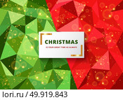 New age of miracle polygon sparkle grand Christmas background in warm town with beautiful wishing card, Vector illustration. Стоковая иллюстрация, агентство Ingram Publishing / Фотобанк Лори