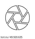 Camera lens shutter icon . Стоковая иллюстрация, агентство Ingram Publishing / Фотобанк Лори