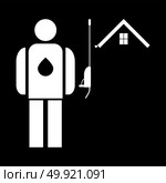 Power washing and gutter cleaning   icon . Стоковая иллюстрация, агентство Ingram Publishing / Фотобанк Лори