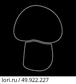 Mushroom - champignon white icon . Стоковая иллюстрация, агентство Ingram Publishing / Фотобанк Лори