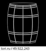 Wine or beer barrels white icon . Стоковая иллюстрация, агентство Ingram Publishing / Фотобанк Лори