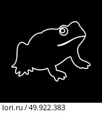 Frog white icon . Стоковая иллюстрация, агентство Ingram Publishing / Фотобанк Лори
