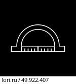 Protractor white icon . Стоковая иллюстрация, агентство Ingram Publishing / Фотобанк Лори
