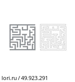 Labyrinth, maze conundrum grey set icon . Стоковая иллюстрация, агентство Ingram Publishing / Фотобанк Лори