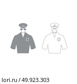 Police grey set icon . Стоковая иллюстрация, агентство Ingram Publishing / Фотобанк Лори