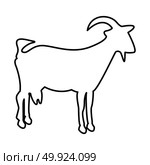 Goat black icon . Стоковая иллюстрация, агентство Ingram Publishing / Фотобанк Лори